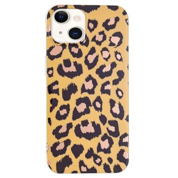 Marble iPhone 15 Suojakotelo - Electroplated Leopard Print