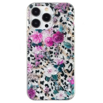 Marble iPhone 15 Pro Suojakotelo - Leopard And Flower