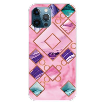 Marble iPhone 15 Pro Suojakotelo - Rose In Diamond Shapes