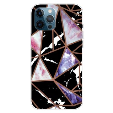 Marble iPhone 15 Pro Suojakotelo - Musta / Rose / Sininen