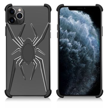 R-JUST Spider Alu -puskuri - iPhone 11 Pro - Musta + Hopea