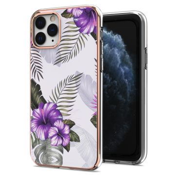 Marble iPhone 11 Pro Suojakotelo - Purple Flowers