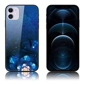 Fantasy iPhone 12 Pro / iPhone 12 kotelot - Siniset Kukat