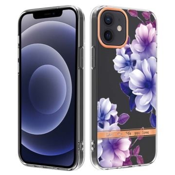 Erittäin ohut ja kestävä pehmeä kansi iPhone 12 / 12 Pro - Violetti Begonia