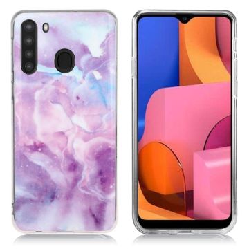 Marble Samsung Galaxy A21 kuoret - Violetit Pilvet