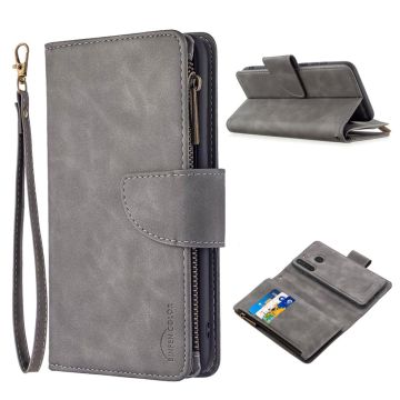 Premium Wallet Samsung Galaxy A21 kotelot - Harmaa