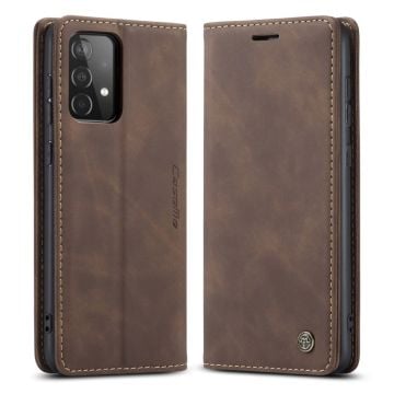 CaseMe Samsung Galaxy A52 5G vintage-kotelo - Kahvi