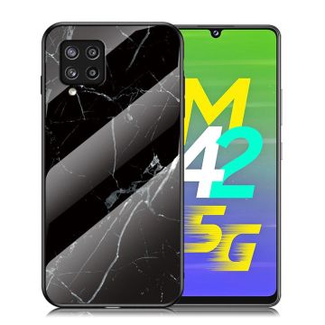 Fantasy Marble Samsung Galaxy M42 5G Suojakuori - Musta Marble