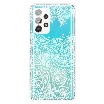 Deco Samsung Galaxy A52s 5G / A52 5g Suojakotelo - White Leaves Pattern