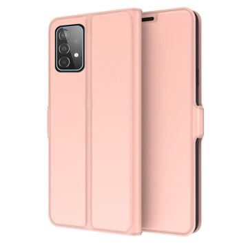 Sileä ja ohut premium-PU-nahkakotelo Samsung Galaxy A52s 5G / Samsung Galaxy A52 5G / Samsung Galaxy A52 - Ruusukulta