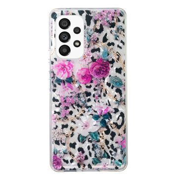 Marble Samsung Galaxy A13 4G Suojakotelo - Leopard And Flower