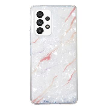 Marble Samsung Galaxy A13 4G Suojakotelo - Valkoinen Marble