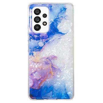 Marble Samsung Galaxy A13 4G Suojakotelo - Sky Blue Violetti Marble