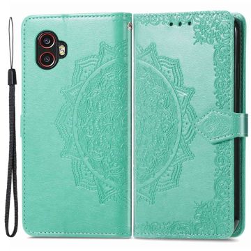 Mandala Samsung Galaxy Xcover 2 Pro / Xcover 6 Pro Läppäkotelo - Vihreä