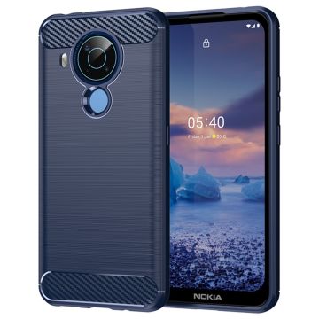 Carbon Flex Suojakotelo Nokia 5.4 - Sininen