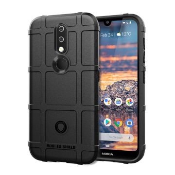 Nokia 4.2 anti-shock neliön muotoinen kotelo - Musta