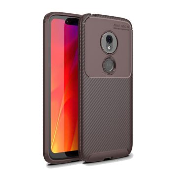 Motorola Moto G7 Play hiilen putoamisen estävä kotelo - Ruskea