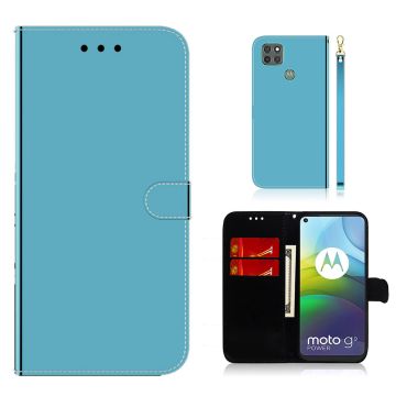 Mirror Motorola Moto G9 Power flip case - Sininen