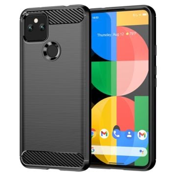 Carbon Flex Suojakotelo Google Pixel 5a - Musta