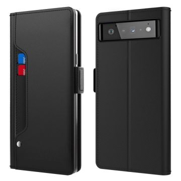 Phone Suojakotelo With Make-up Mirror And Slick Design For Google Pixel 6 Pro - Musta