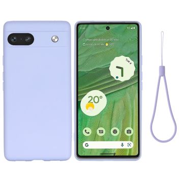 Matta nestesilikoninen kuori Google Pixel 7a - Violetti