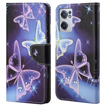 Wonderland OnePlus Nord CE 2 5G flip kuoret - Kimaltelevia Perhosia