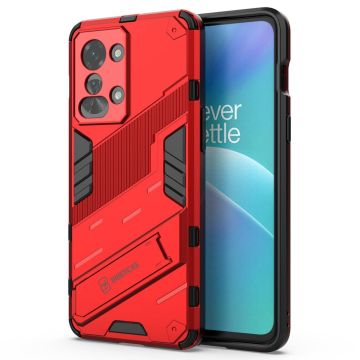 Shockproof Hybrid Suojakuori With A Modern Touch For OnePlus Nord 2t - Punainen