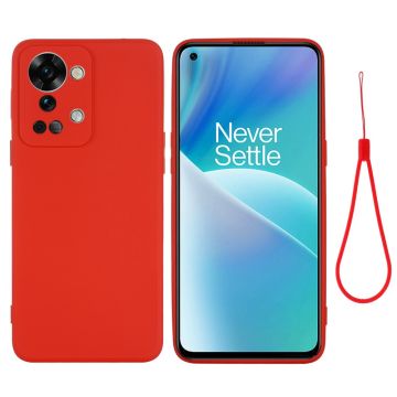 Matta nestesilikoninen kuori OnePlus Nord 2T - Punainen