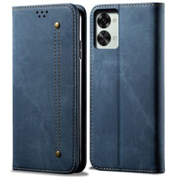 Jeans OnePlus Nord 2T flip case - Sininen