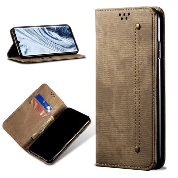 Jeans Xiaomi Mi CC9 Pro / Xiaomi Mi Note 10 / Xiaomi Mi Note 10 Pro flip case - Khaki