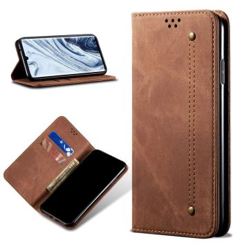 Jeans Xiaomi Mi CC9 Pro / Xiaomi Mi Note 10 / Xiaomi Mi Note 10 Pro flip case - Kahvi