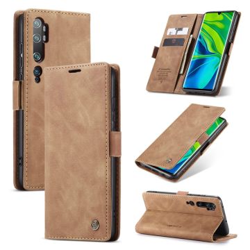 CaseMe Xiaomi Mi CC9 Pro / Mi Note 10 Pro / Note 10 Vintage kotelot - Vaalean ruskea