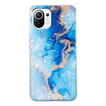 Marble Xiaomi Mi 11 Lite 5G / Mi 11 Lite Suojakotelo - Blue Kulta Marble