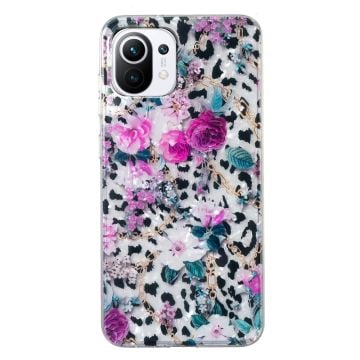 Marble Xiaomi Mi 11 Lite 5G / Mi 11 Lite Suojakotelo - Leopard And Flower