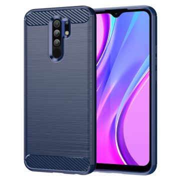 Carbon Flex Suojakotelo Xiaomi Poco M2 Reloaded / M2 / Redmi 9 - Sininen