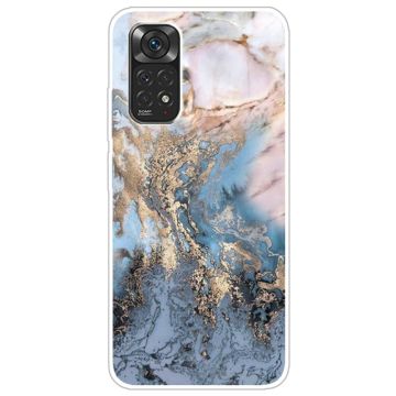 Marble Xiaomi Redmi Note 11 Pro 5G Suojakotelo - Bluish Kulta Marble