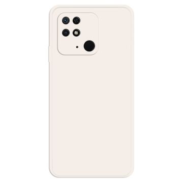 Viistetty pudotuksenesto kumipäällysteinen kansi Xiaomi Redmi 10C:lle - Beige