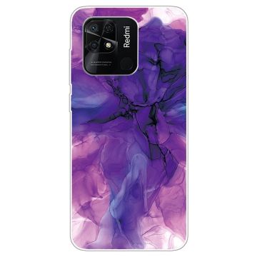 Marble Xiaomi Redmi 10C Suojakotelo - Dreamy Violetti Marble