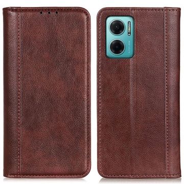 Aito nahkakotelo magneettisuljuksella Xiaomi Redmi Note 11E / Xiaomi Redmi 10 - Ruskea