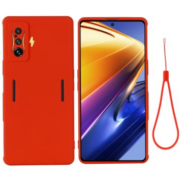 Matta nestesilikoninen kuori Xiaomi Poco F4 GT / Xiaomi Redmi K50 Gaming - Punainen