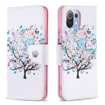 Wonderland Xiaomi 11 Lite 5g Ne / Mi 11 Lite 5g / 11 Lite Läppäkotelo - Flowered Puu