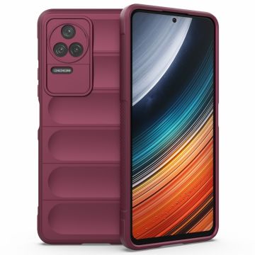 Pehmeä kahva muotoiltu kuori Xiaomi Poco F4 / Xiaomi Redmi K40S - Viininpunainen