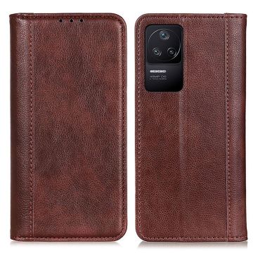 Aito nahkakotelo magneettisuljuksella Xiaomi Poco F4 / Xiaomi Redmi K40S - Ruskea