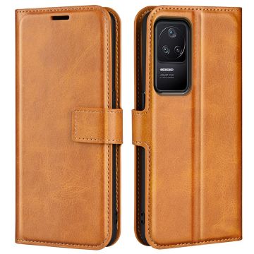 Lompakko Nahkakotelo For Xiaomi Poco F4 / Redmi K40s - Keltainen