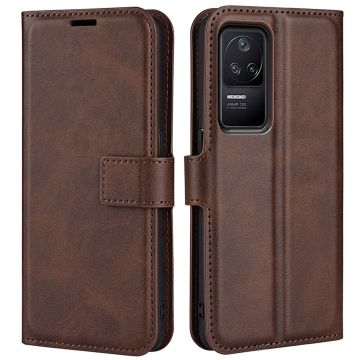 Lompakko Nahkakotelo For Xiaomi Poco F4 / Redmi K40s - Ruskea