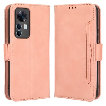 Moderni Nahkalaukku For Xiaomi 12T / 12T Pro / K50 Ultra - Pinkki