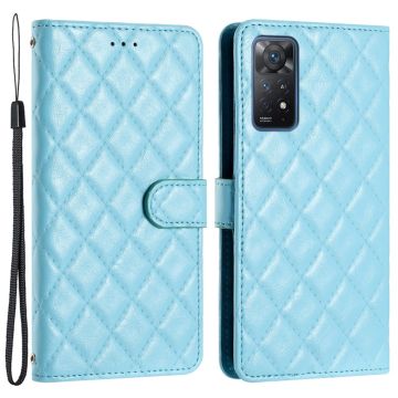 Toimiva rombinen lompakkokotelo Xiaomi Redmi Note 12 Pro / Xiaomi Redmi Note 11 Pro 5G / Xiaomi Redmi Note 11 Pro - Tummansininen