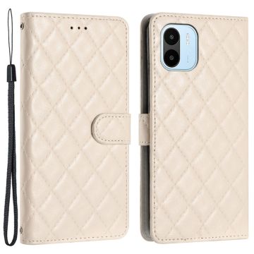 Toimiva rombinen lompakkokotelo Xiaomi Redmi A2 / Xiaomi Redmi A1 - Valkoinen