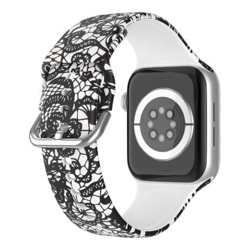 Apple Watch Series 8 (41mm) silikonikuvioinen ranneke - Pitsi