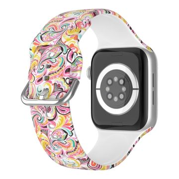 Apple Watch Series 8 (41mm) silikonikuvioinen ranneke - Väri Pilvi